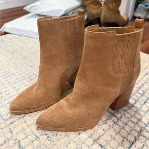 Marc Fisher brown suede ankle boots